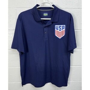 Ben Hogan Blue‎ US Soccer Team Performance Polo Shirt / Men's 2XL